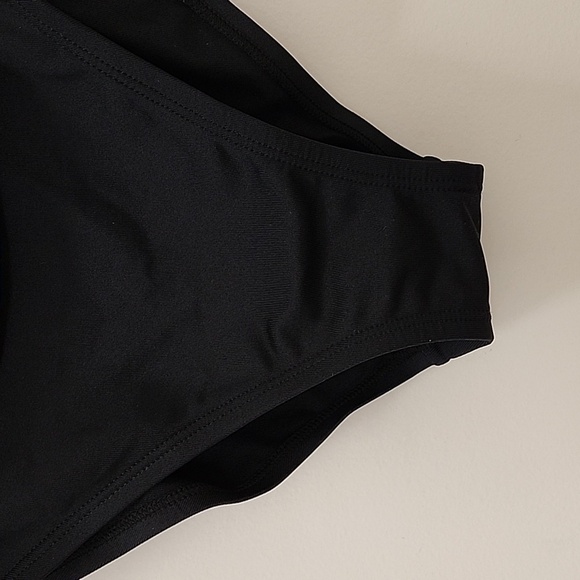 LA Blanca Coastal size 8 Front Shirred One Piece Swimsuit Black Floral - Picture 9 of 16